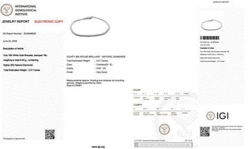Armband - 18 karaat Witgoud - 3.01ct. tw. Diamant, Nieuw