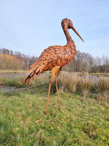 sculptuur, Heron / Crane bird - 110 cm - IJzer