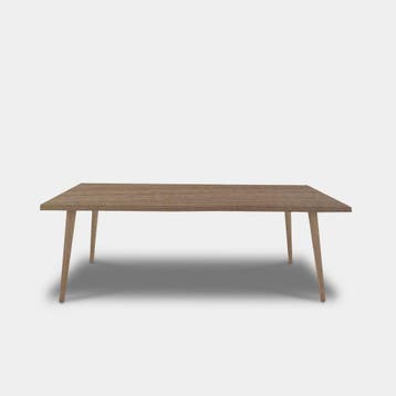 Tafel Boomstam Eikenhout  Konisch  220x100, Huis en Inrichting, Tafels | Eettafels, Nieuw