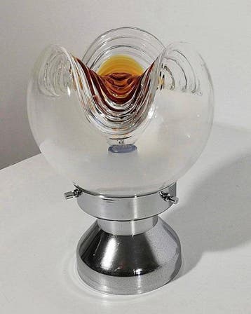 Lampe de table - Design de lère spatiale 1960 - Verre de