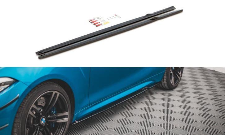 Maxton Sideskirt Aanzets V2 BMW M2 F87 B3037, Auto-onderdelen, Carrosserie, Nieuw, BMW, Links, Rechts