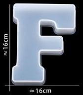 Siliconenmal letter f voor epoxy resin, zeep en kaarsen 16