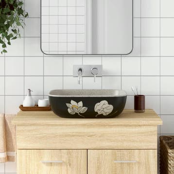 vidaXL Opzetwasbak rechthoekig 48x37,5x13,5 cm keramiek, Verzenden, Nieuw