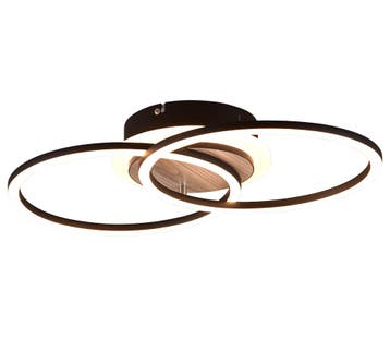 Trio GIRO plafondlamp | LED | houtimitatie | 46,5 x 28 cm |, Verzenden, Nieuw