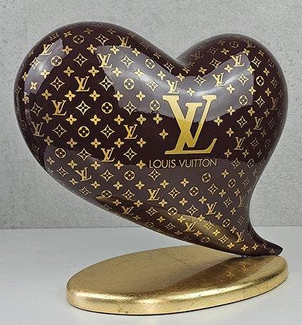 ArtBrut by Ann - Heart Louis Vuitton, Antiek en Kunst, Kunst | Designobjecten