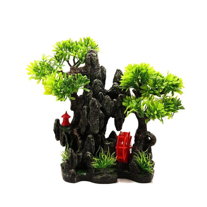 Bonsai met watermolen luchtaansluiting  / As-289 (decoratie), Animaux & Accessoires, Poissons | Aquariums & Accessoires, Envoi