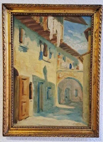W. Wilmoore (XX) - Strada di paese, Antiek en Kunst