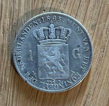 Nederland. Willem III. 1 Gulden 1865 (Zonder minimumprijs)