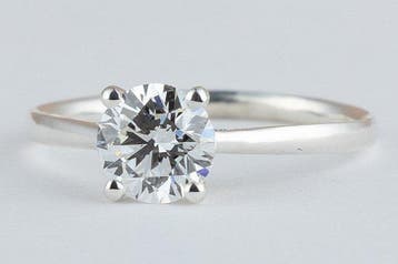 Zonder minimumprijs - Ring - 14 karaat Witgoud - 1.02ct. tw., Nieuw