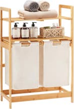 Wasmand Bamboe met planken | Tweede kansje | OP = OP, Huis en Inrichting, Woonaccessoires | Schalen en Manden, Mand, Verzenden