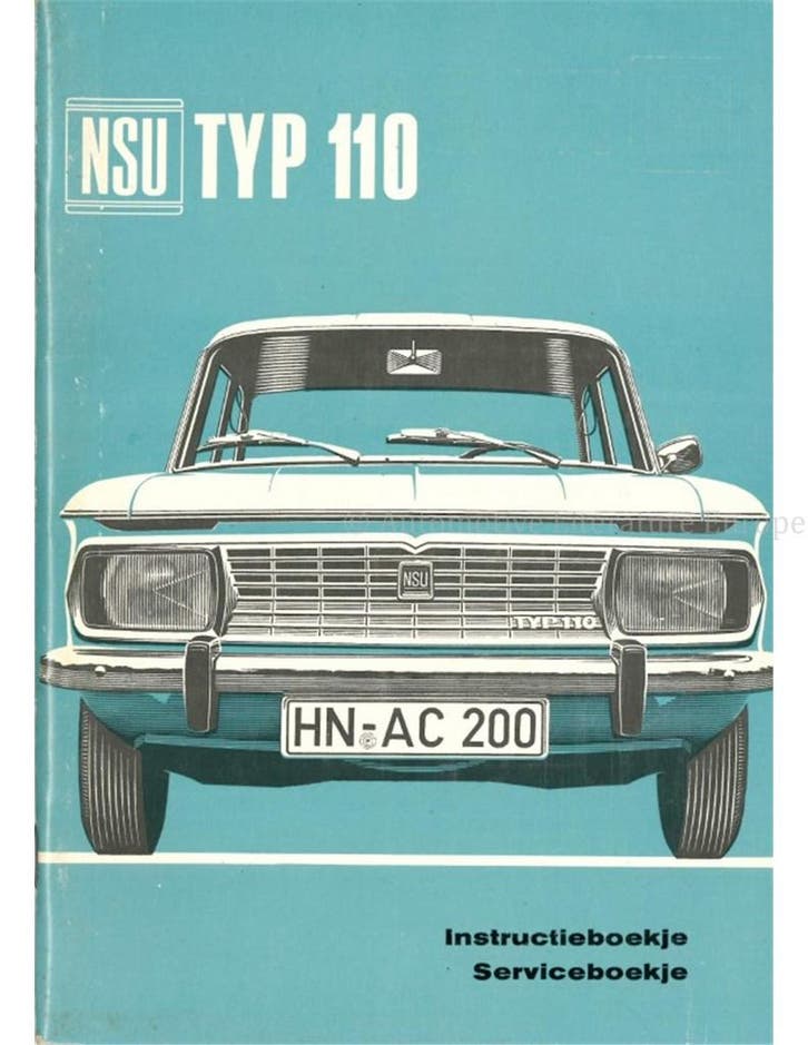 1965 NSU TYP 110 INSTRUCTIEBOEKJE NEDERLANDS, Auto diversen, Handleidingen en Instructieboekjes, Ophalen of Verzenden