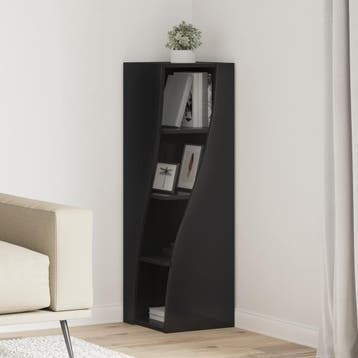 vidaXL Hoekkast 32x32x102cm Bewerkt hout Zwart, Verzenden
