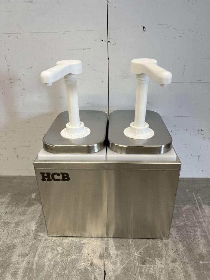 HCB inox Double Sauce Bar Sauce Pump Sauce Dispenser 2 x 2, Zakelijke goederen, Horeca | Keukenapparatuur, Verzenden