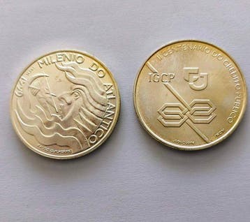 Portugal. 1000 Escudos 1997 +1999 (2 moedas) (Zonder
