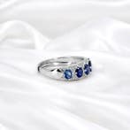 Zonder minimumprijs - Ring Verguld Saffier - Topaas - 18k, Nieuw