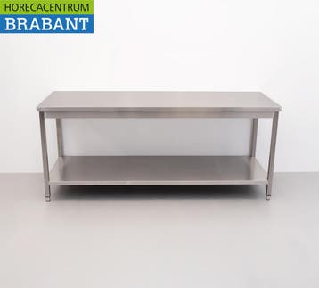 HCB RVS Werktafel Tafel Basic-line 200 x 70 x 85 cm Horeca, Ophalen of Verzenden