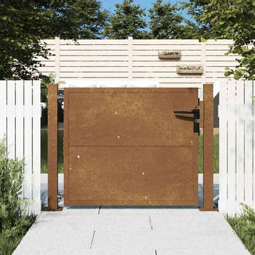 vidaXL Poort 100x75 cm cortenstaal, Verzenden, Nieuw