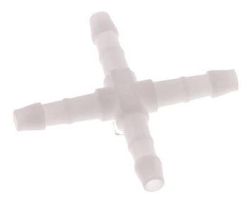 Connecteur de tuyau transversal en POM 4 mm [10 pièces]., Verzenden
