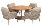 4 Seasons Outdoor Sardinia low dining tuinset latte met Saba