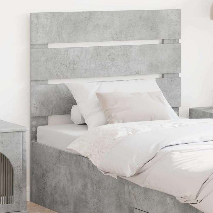 vidaXL Hoofdbord Beton Grijs Bewerkt hout, Huis en Inrichting, Slaapkamer | Bedden, Nieuw, Verzenden