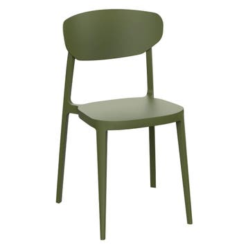 Stoel | LUGANO | Kunststof | Olive | In-/Outdoor |, Verzenden, Nieuw in verpakking