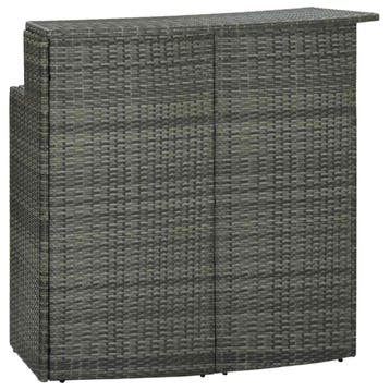 Table bar jardin rotin gris - Retour - Etat neuf - 41% promo, Maison & Meubles, Verzenden