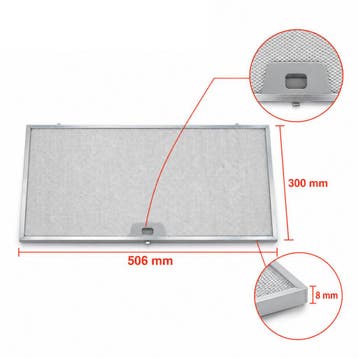 Ikea Metaalfilter 4055135349 506x300x8mm, Verzenden, Nieuw