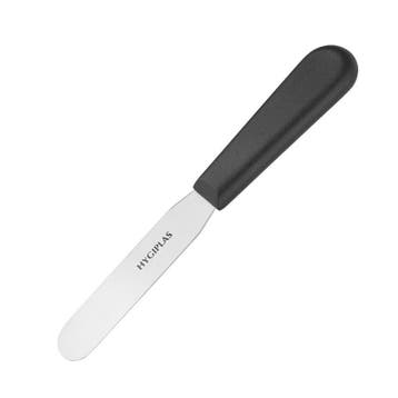 Paletmes recht RVS zwart | 10(l)cm Hygiplas, Verzenden