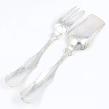 H. Schuss - Gember-Couvert - Bestekset (2) - .833 zilver