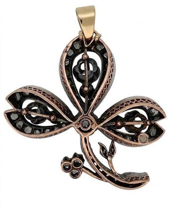 Pendentif - 18 carats Argent, Or jaune - 1.74ct. tw. Diamant