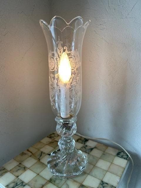 Baccarat - Lustre - Twisted Bamboo - Verre - Lampe de table, Antiquités & Art, Antiquités | Éclairage