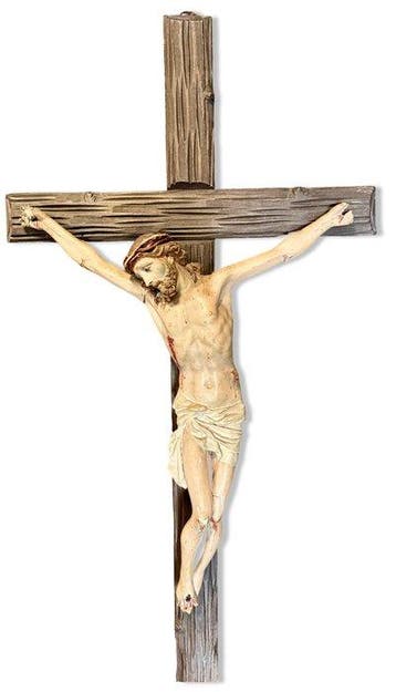 sculptuur, Cristo vivo - 75 cm - Papier-maché