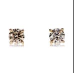 Oorstekers - 14 karaat Geel goud - 0.90ct. tw. Diamant