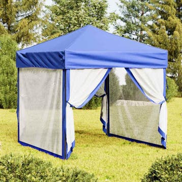 vidaXL Partytent inklapbaar met zijwanden 2x2 m blauw, Tuin en Terras, Verzenden, Nieuw