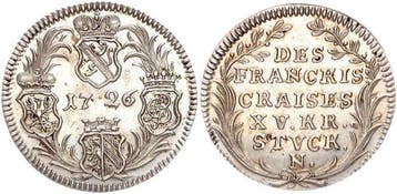 Duitsland, Frankische kring. 15 Kreuzer 1726