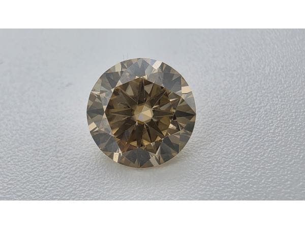 Veiling - Moissanite briljant 2 crt Champagne ( GRA Gecertif, Bijoux, Sacs & Beauté, Pierres précieuses