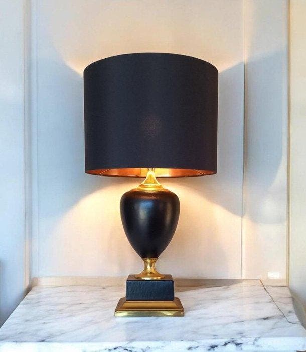 Le Dauphin - Lamp - Portland-model - peccaryleer, Antiquités & Art, Curiosités & Brocante