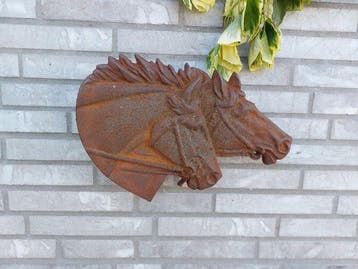 Wanddecoratie - Europa - 2 paarden muurdecoratie