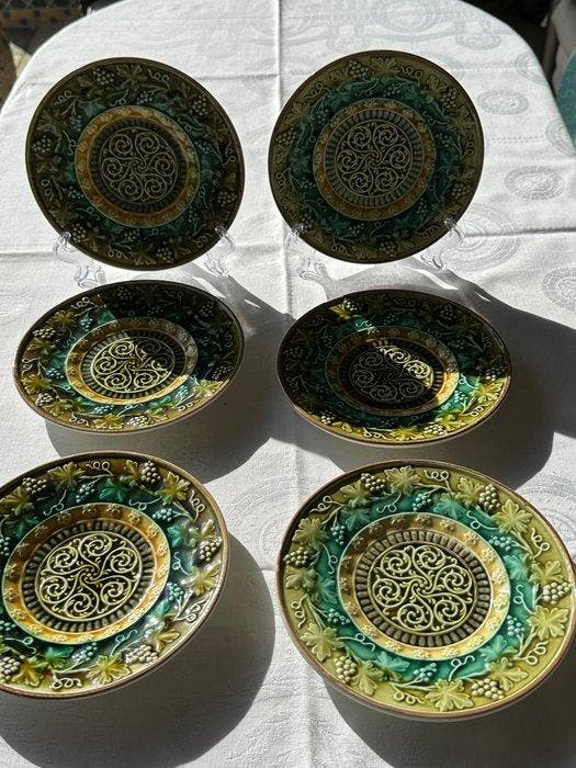 Bord (6) - Majolica (lood glazuur), Antiquités & Art, Antiquités | Meubles | Tables