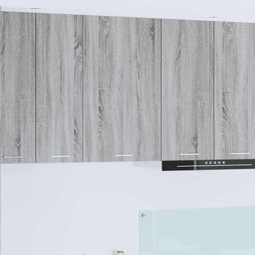 vidaXL Hangkast Grijs Sonoma en Wit 50 x 31 x 80 cm Bewerkt, Verzenden, Nieuw