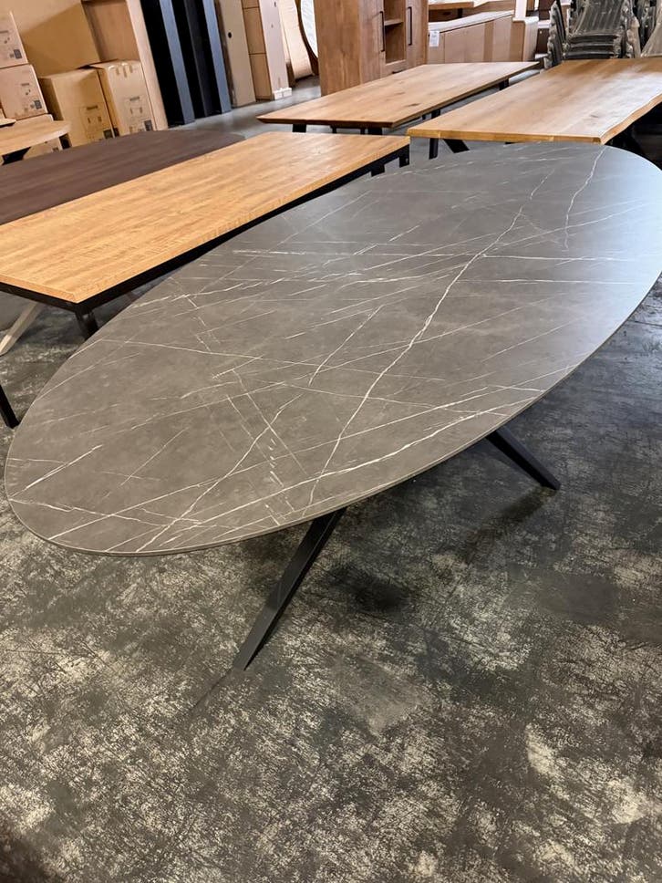Vaiana tafel, marble look (nieuw, outlet), Maison & Meubles, Tables | Tables à manger