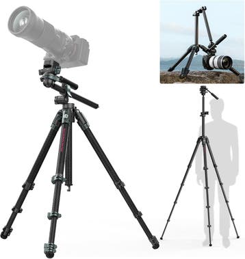 JJ06 Koolstofvezel Tripod | Tweede kansje | Snel weg = weg, Gebruikt, Verzenden, Driepoot, 175 cm of meer