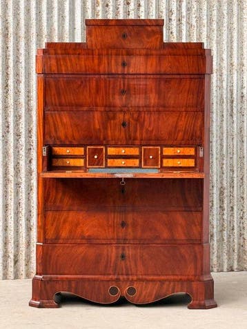Ladekast - chiffoniere, hoge ladekast, commode - Mahonie,