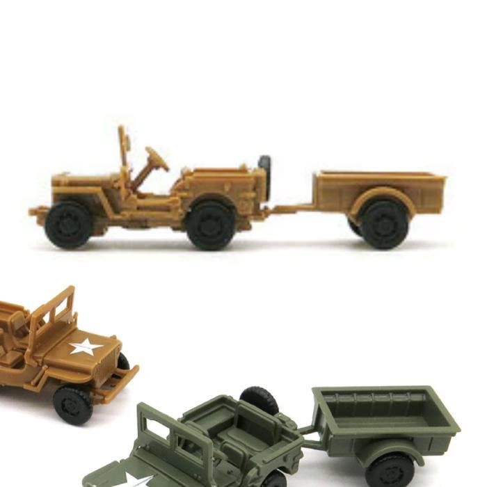 1:72 Willys MB Jeep Bouwkit - Amerikaanse Leger Wagen, Hobby & Loisirs créatifs, Modélisme | Autre, Envoi