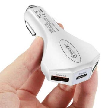 Turbo Autolader met 3 Poorten - Quick Charge 3.0 Oplader, Verzenden, Nieuw