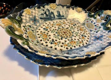 Tichelaar Makkum - tichelaar - Plat de service - 549 -, Antiek en Kunst