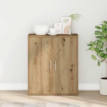 vidaXL Dressoir Artisan Eiken 60x31x70 cm Engineered Wood, Verzenden