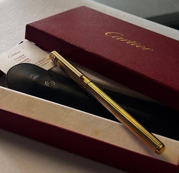 Cartier - Must de Cartier Vendôme Trinity Godron Gold, Verzamelen, Pennenverzamelingen, Nieuw