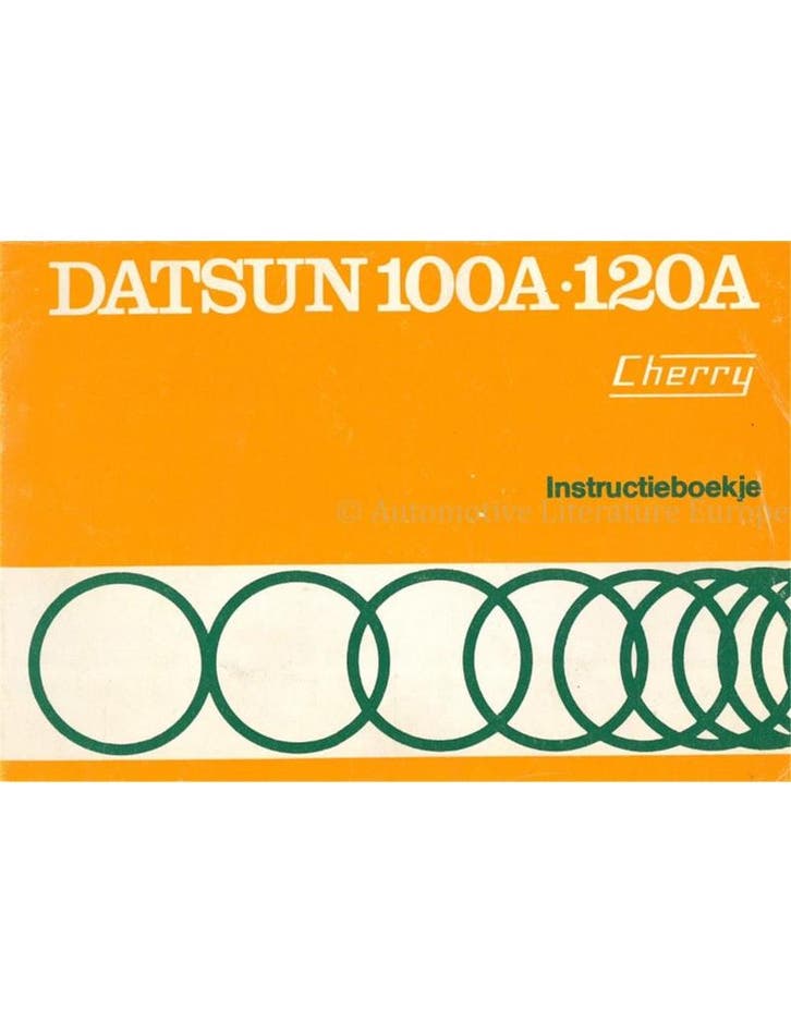 1974 DATSUN 100A | 120A (CHERRY) INSTRUCTIEBOEKJE, Auto diversen, Handleidingen en Instructieboekjes