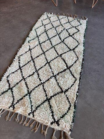 Vintage Moroccan Berber Rug – Handmade Wool Tribal Carpet –, Huis en Inrichting, Nieuw